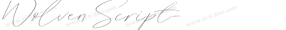 Wolven Script字体转换